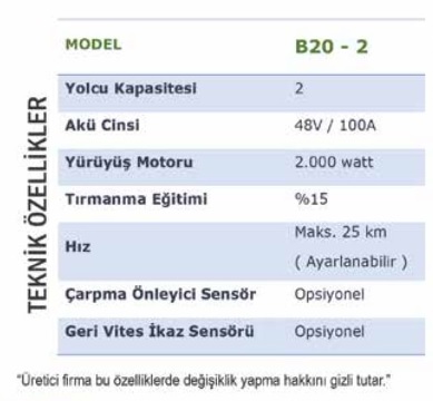 B20-2 teknik ozellikler